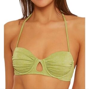 ISABELA ROSE Marseille Underwire Bikini Top Swimwear Green Apple Size Large